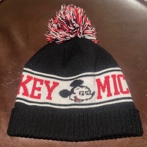 Junk Food Clothing Mickey Mouse Kids Beanie - Black and Red